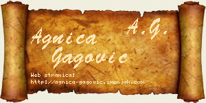Agnica Gagović vizit kartica